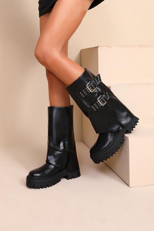 Botas Zapatos Black WS Shoes W-102 Efashion Paris