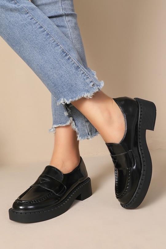 Mocassins Chaussures Noir WS Shoes MO-3 Efashion Paris