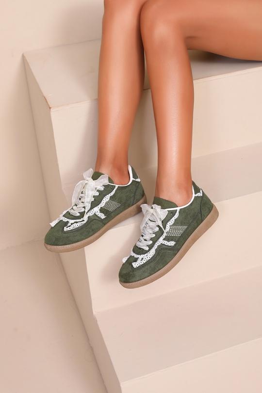 Baskets Chaussures Kaki WS Shoes (Joia) B-6618 Efashion Paris