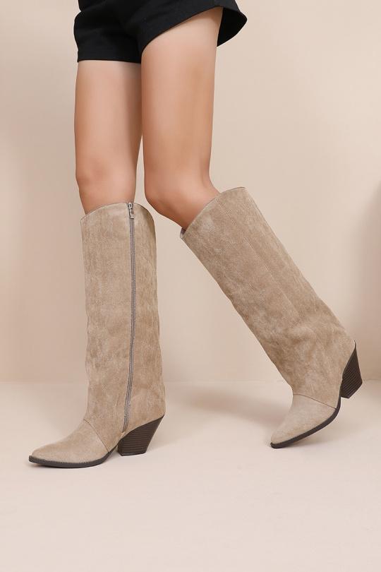 Bottes Chaussures Taupe WS Shoes (Joia) WZ-131 Efashion Paris