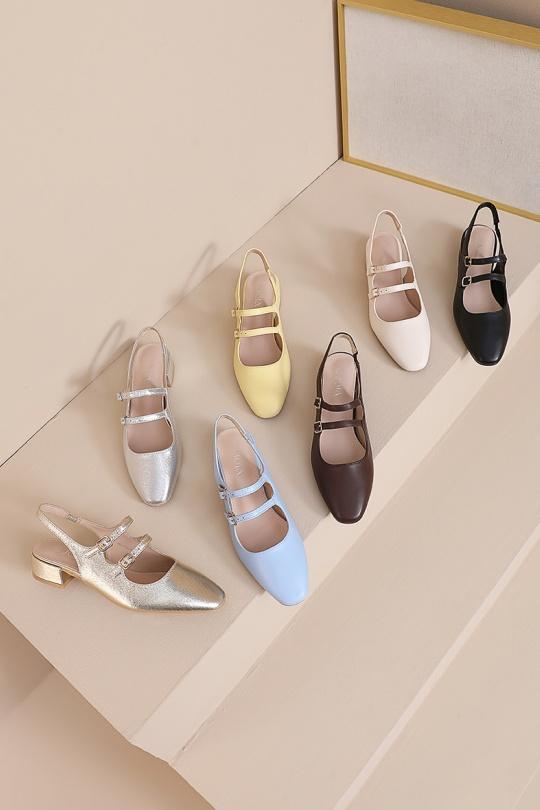 Ballerines Chaussures Jaune clair WS Shoes (Joia) H8-1086 Efashion Paris