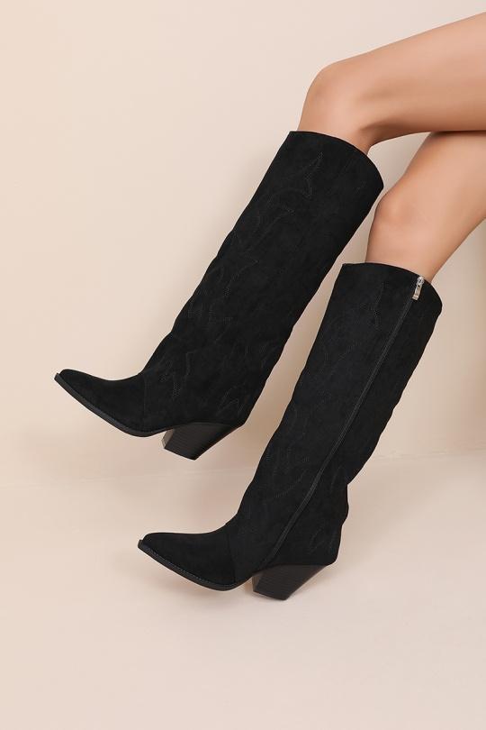 Boots Shoes Black WS Shoes (Joia) WZ-131 Efashion Paris