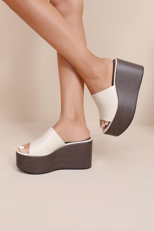 Compensées Chaussures Beige WS Shoes (Joia) H8-1103M Efashion Paris