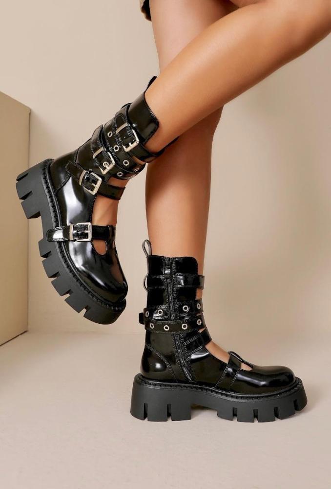 Bottines Chaussures Noir WS Shoes VS-31 #c Efashion Paris