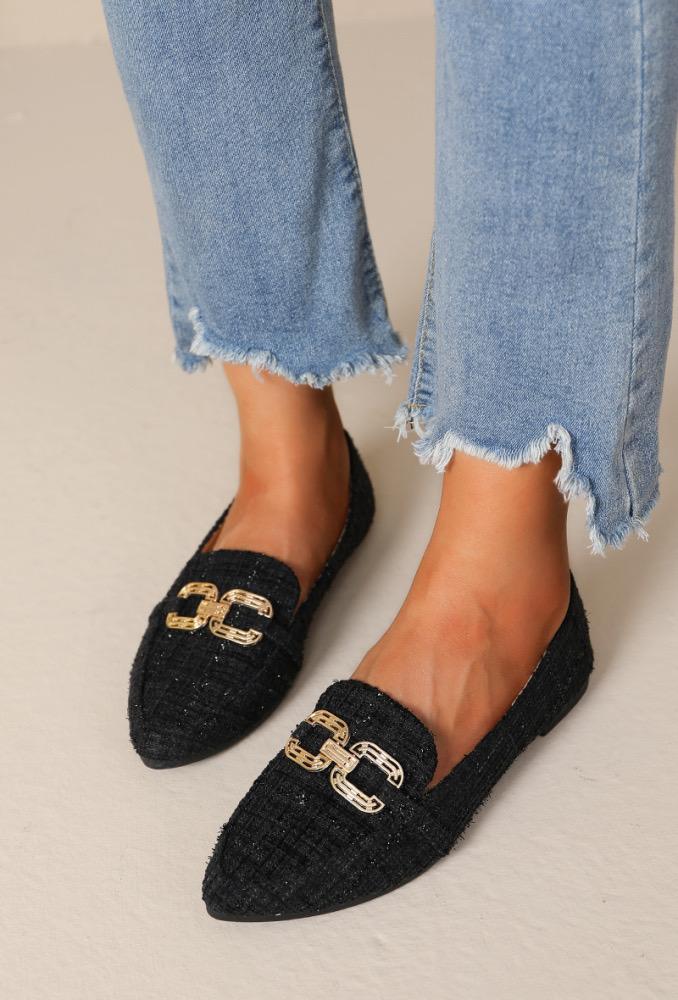Loafers Shoes Black WS Shoes PT-5105 #c Efashion Paris