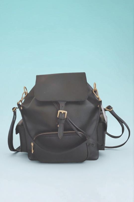 Sac à dos Maroquinerie Noir Première Collection IT0479 Efashion Paris