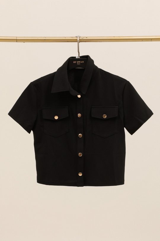 Shirts Women Black BY SWAN 9667 Efashion Paris
