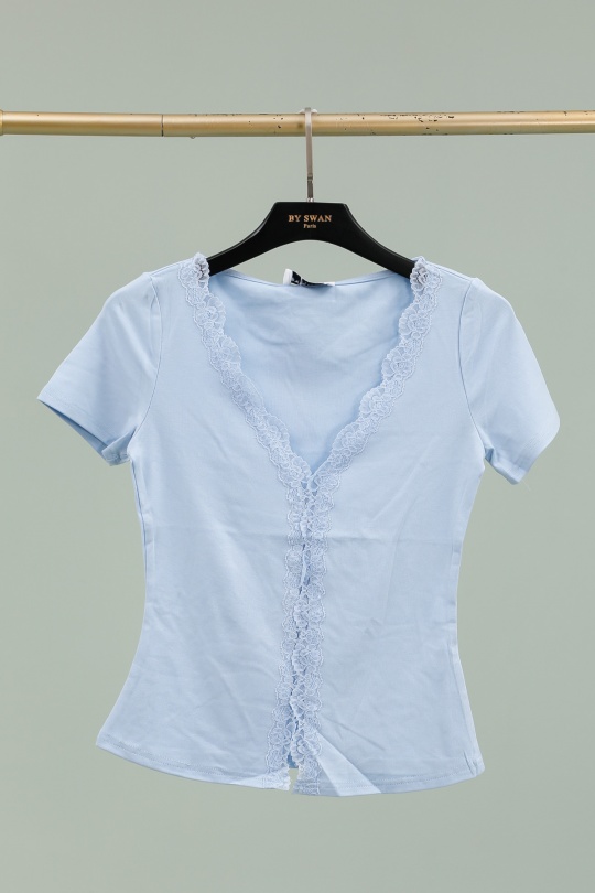 T-shirts Femme Bleu ciel BY SWAN 9625 Efashion Paris