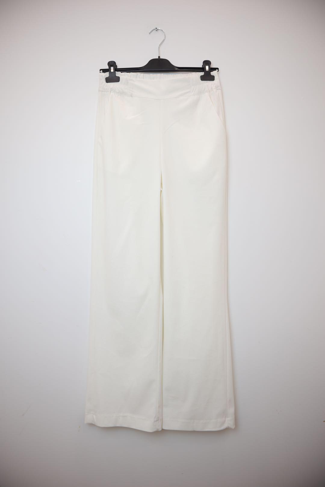 Trousers Women White MODERN FASHION  VELVET #c Efashion Paris