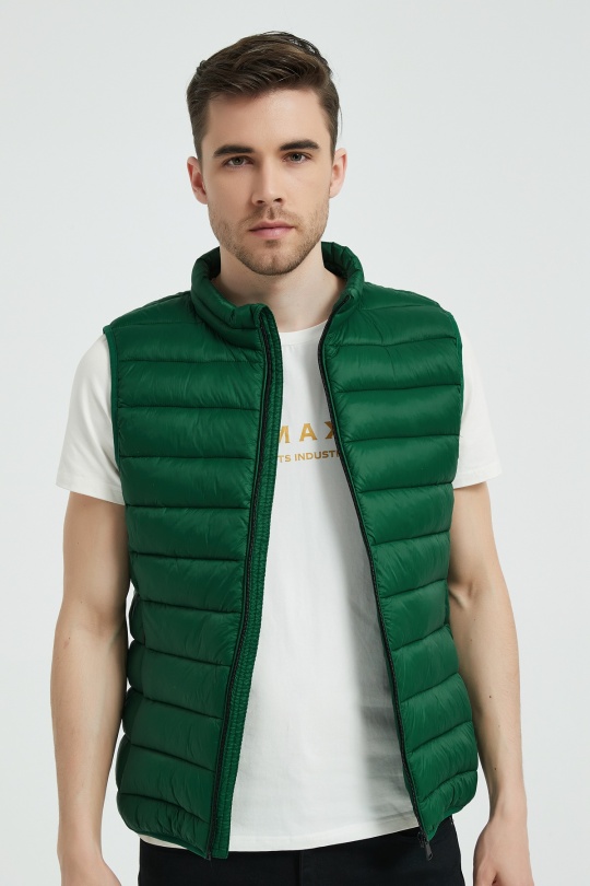 Down jackets Men Dark green KYMAXX 148-123 Efashion Paris
