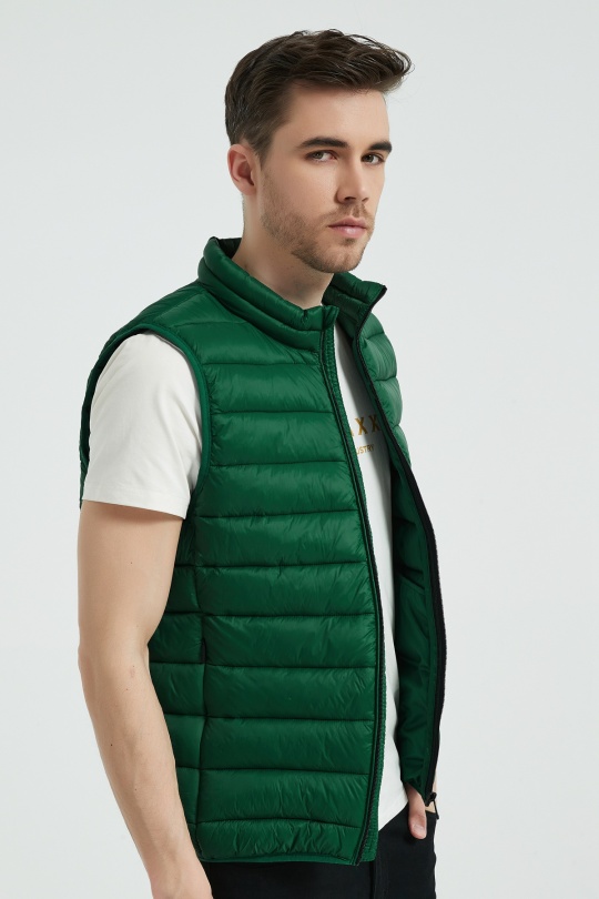 Down jackets Men Dark green KYMAXX 148-123 Efashion Paris
