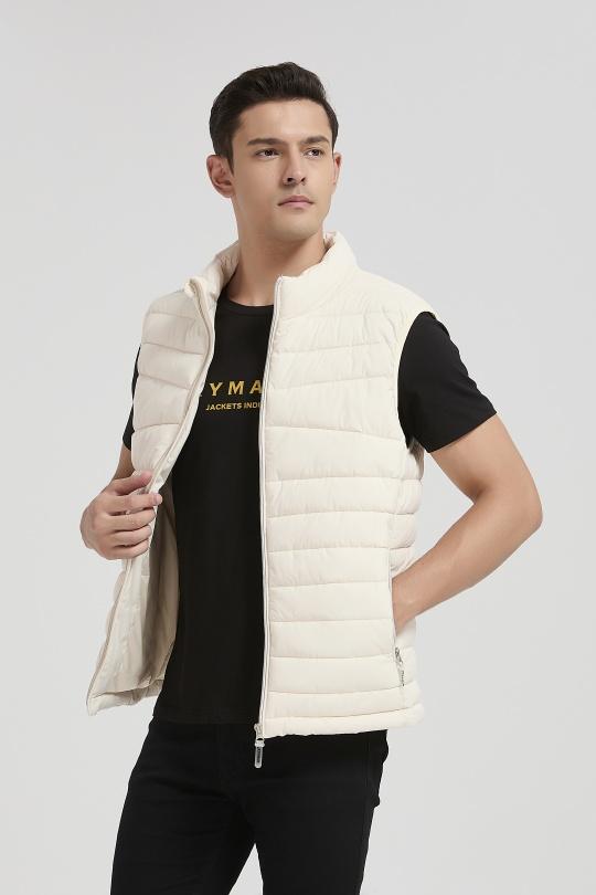 Down jackets Men Beige KYMAXX 5369-108 Efashion Paris