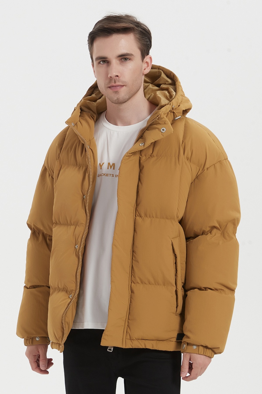 Doudounes Homme Moutarde KYMAXX 5212-5 #c Efashion Paris