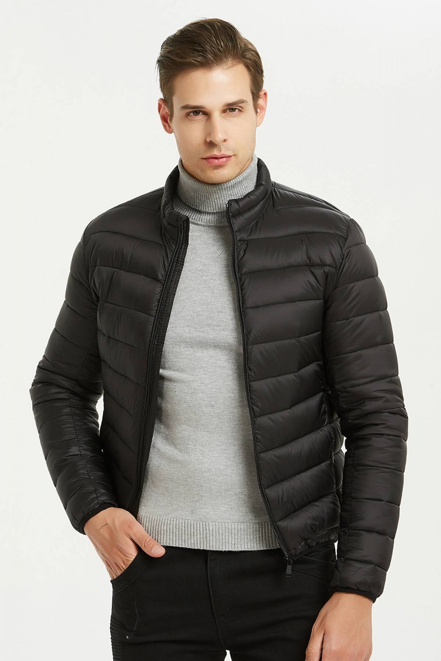 Doudounes Homme Noir KYMAXX 147-1-KYMAXX #c Efashion Paris