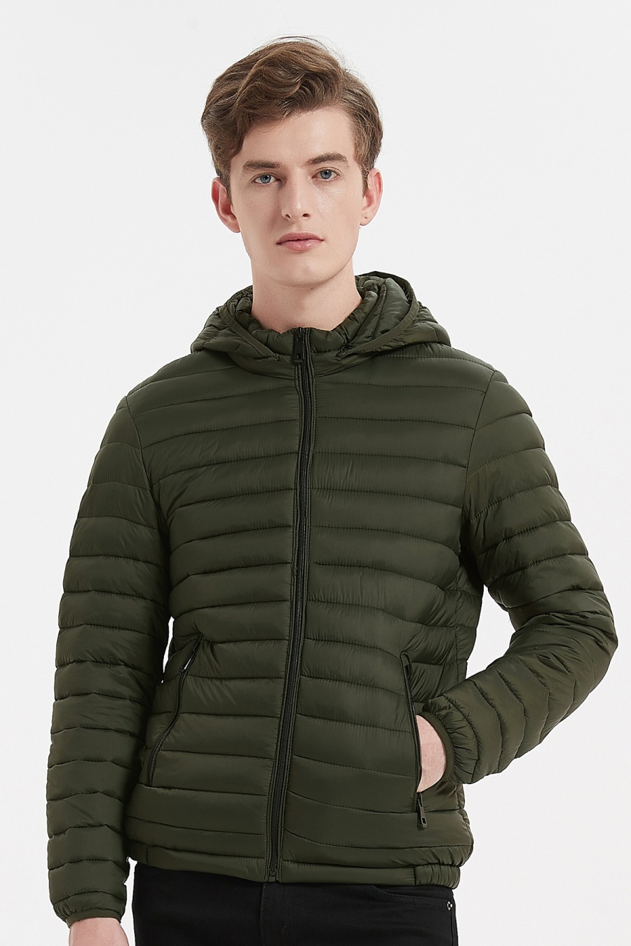Chaquetas de plumón Hombre Dark green KYMAXX 5090-29-KYMAXX #c Efashion Paris