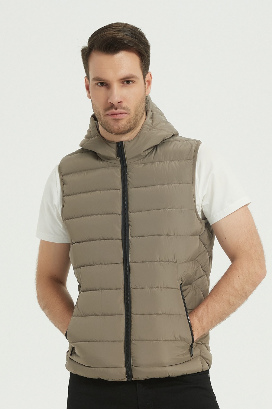 Down jackets Men Beige KYMAXX 150-44-KYMAXX #c Efashion Paris