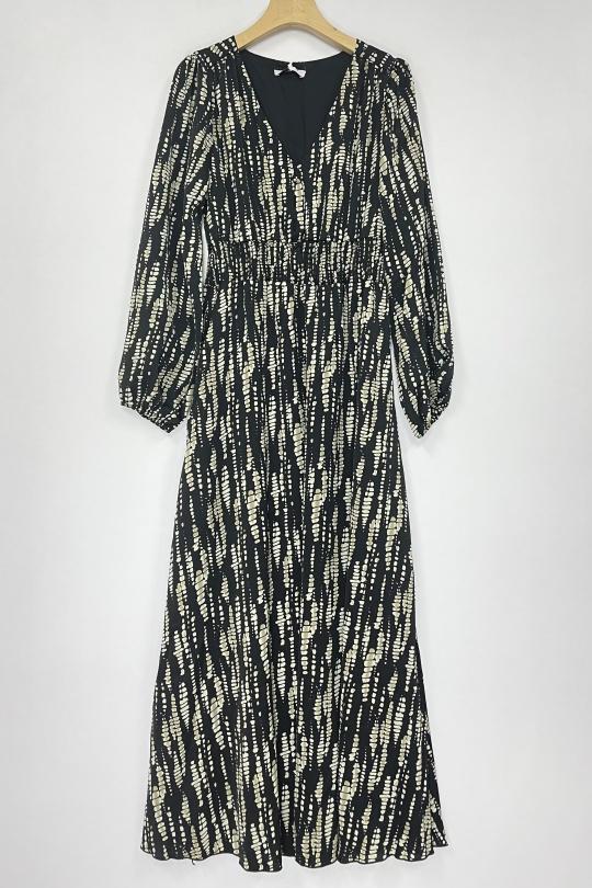 Abiti maxi Donna Black LILIEROSE 13465 Efashion Paris