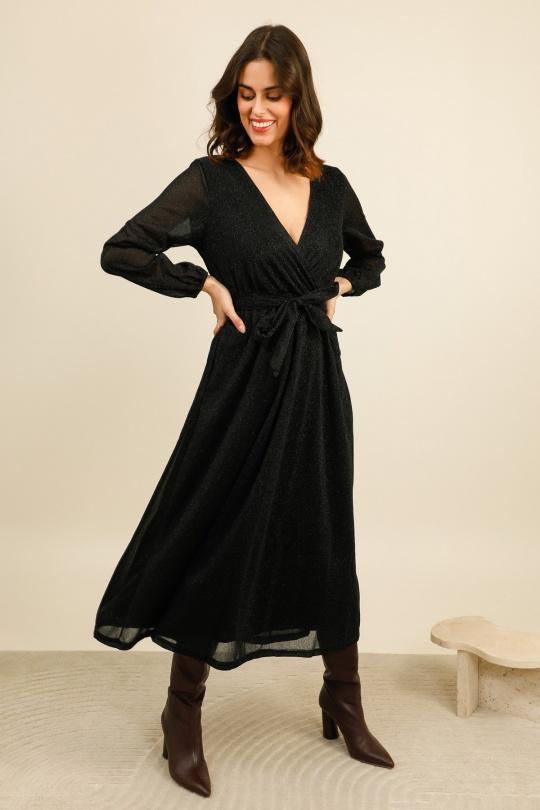 Robes longues Femme Noir LILIEROSE 13163 Efashion Paris