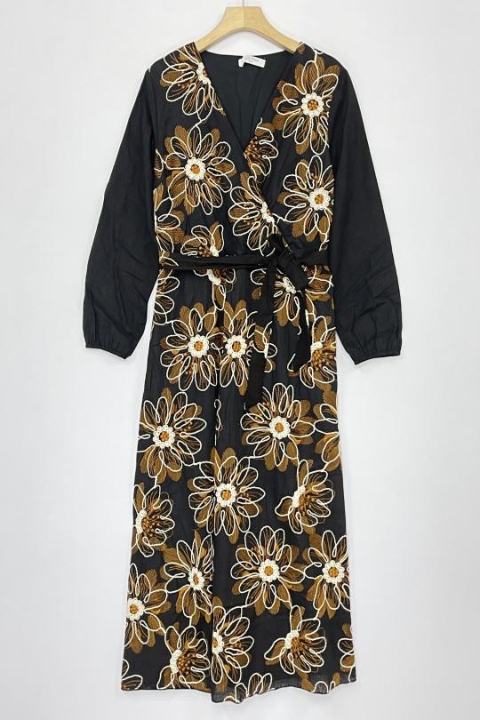 Robes longues Femme Noir LILIEROSE 16425 Efashion Paris