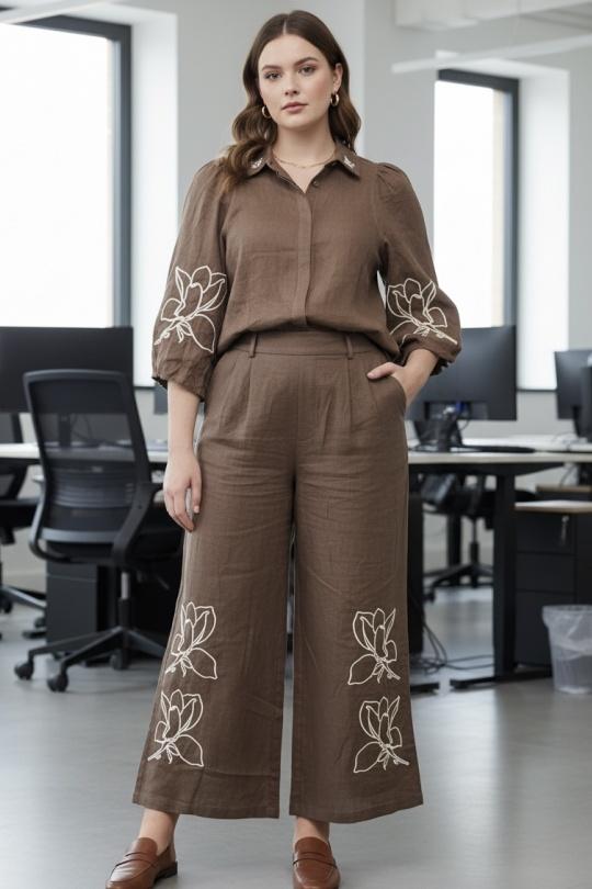 Pantalons Femme Choco LILIEROSE LP16523 Efashion Paris