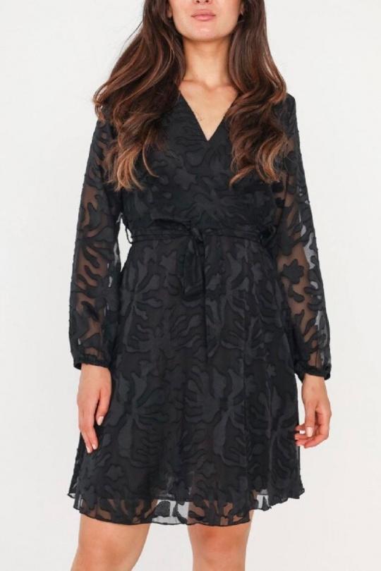 Robes courtes Femme Noir LILIEROSE 11527 Efashion Paris