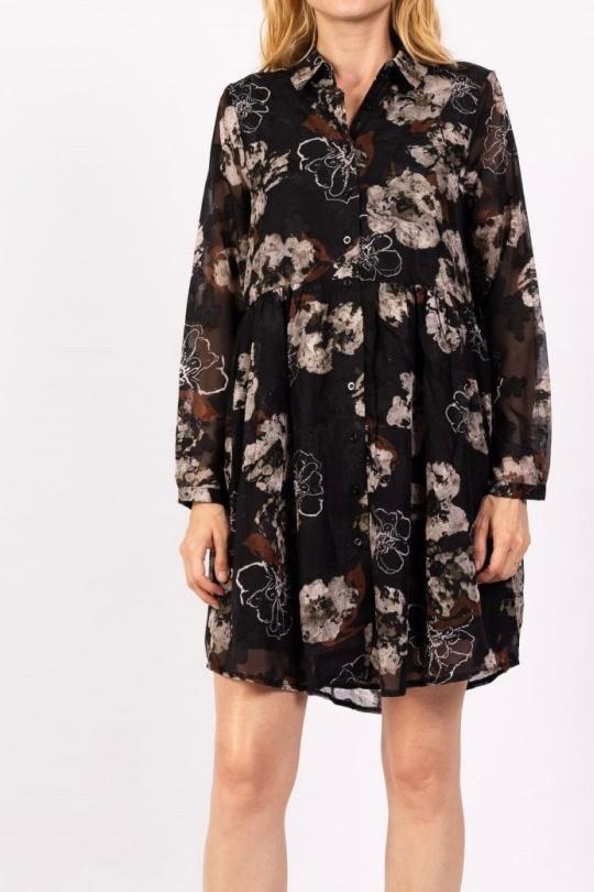 Robes courtes Femme Noir LILIEROSE 16037 Efashion Paris