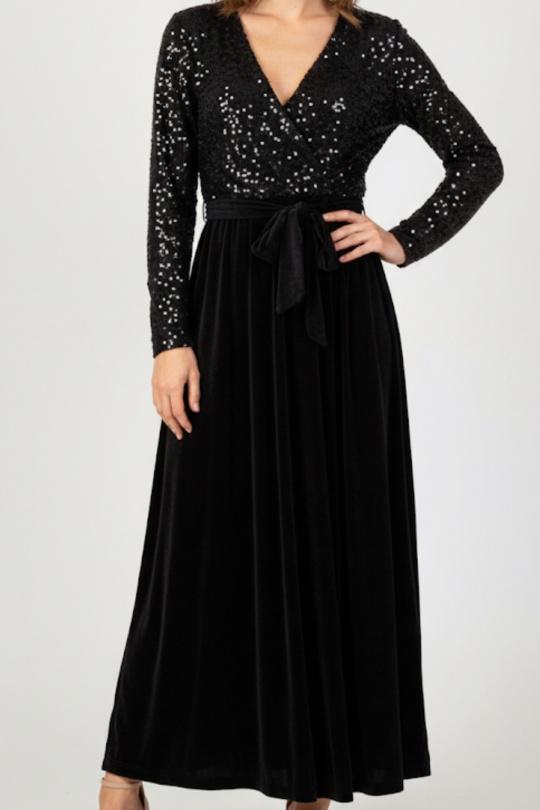 Maxi dresses Women Black LILIEROSE 16103 Efashion Paris