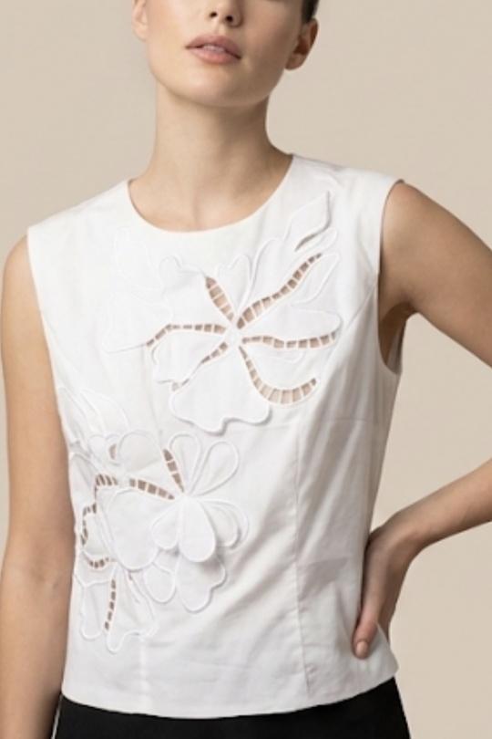 Top Donna White LILIEROSE 2521 Efashion Paris