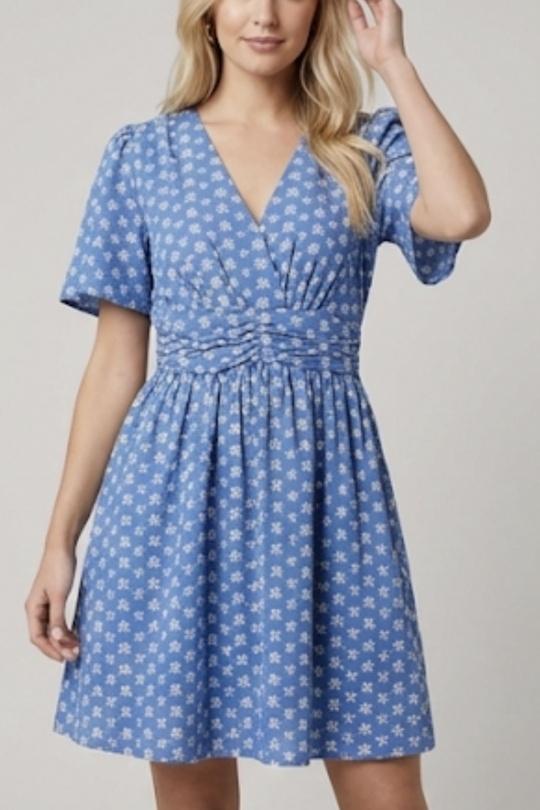 Robes courtes Femme Bleu LILIEROSE 16534 Efashion Paris