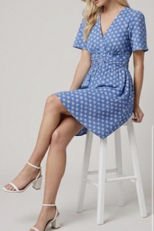 Robes courtes Femme Bleu LILIEROSE 16534 Efashion Paris