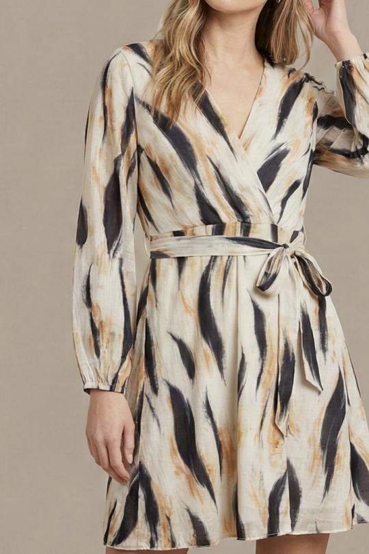 Robes courtes Femme Beige LILIEROSE 16808 Efashion Paris