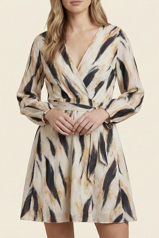 Robes courtes Femme Beige LILIEROSE 16808 Efashion Paris
