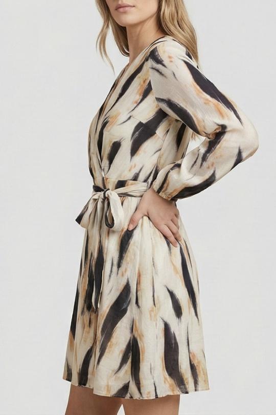 Robes courtes Femme Beige LILIEROSE 16808 Efashion Paris