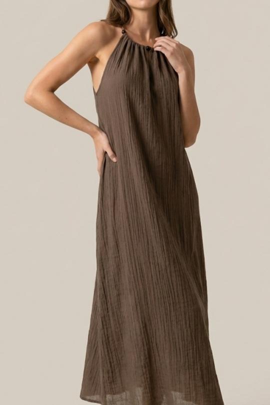 Robes longues Femme Kaki LILIEROSE WGLI014 Efashion Paris