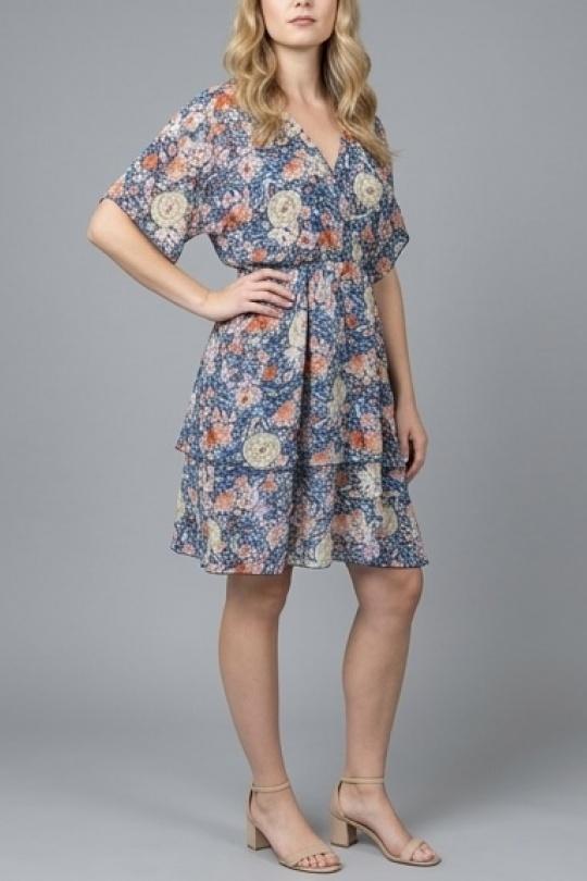 Robes courtes Femme Bleu LILIEROSE 13934 Efashion Paris