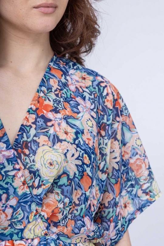 Robes courtes Femme Bleu LILIEROSE 13934 Efashion Paris