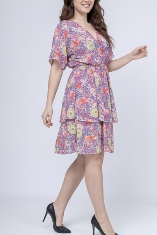 Robes courtes Femme Bleu LILIEROSE 13934 Efashion Paris