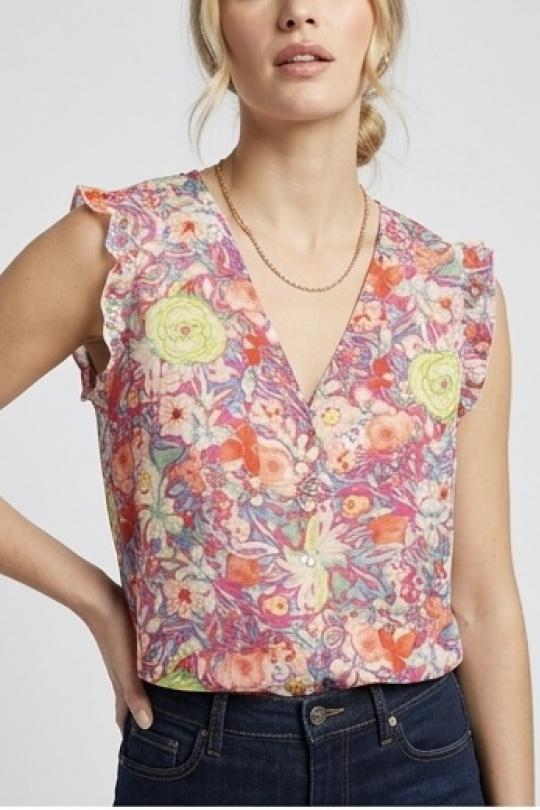 Tops Femme Bleu LILIEROSE 13936 Efashion Paris