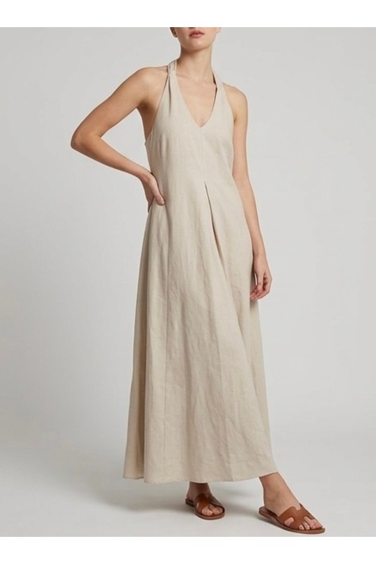 Robes longues Femme Beige LILIEROSE MF2535 Efashion Paris