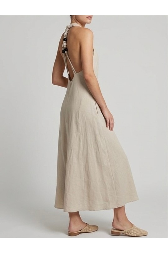 Robes longues Femme Beige LILIEROSE MF2535 Efashion Paris