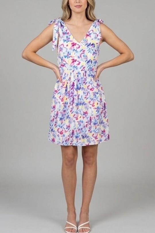 Robes courtes Femme Bleu LILIEROSE 12055 Efashion Paris