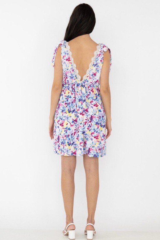 Robes courtes Femme Bleu LILIEROSE 12055 Efashion Paris