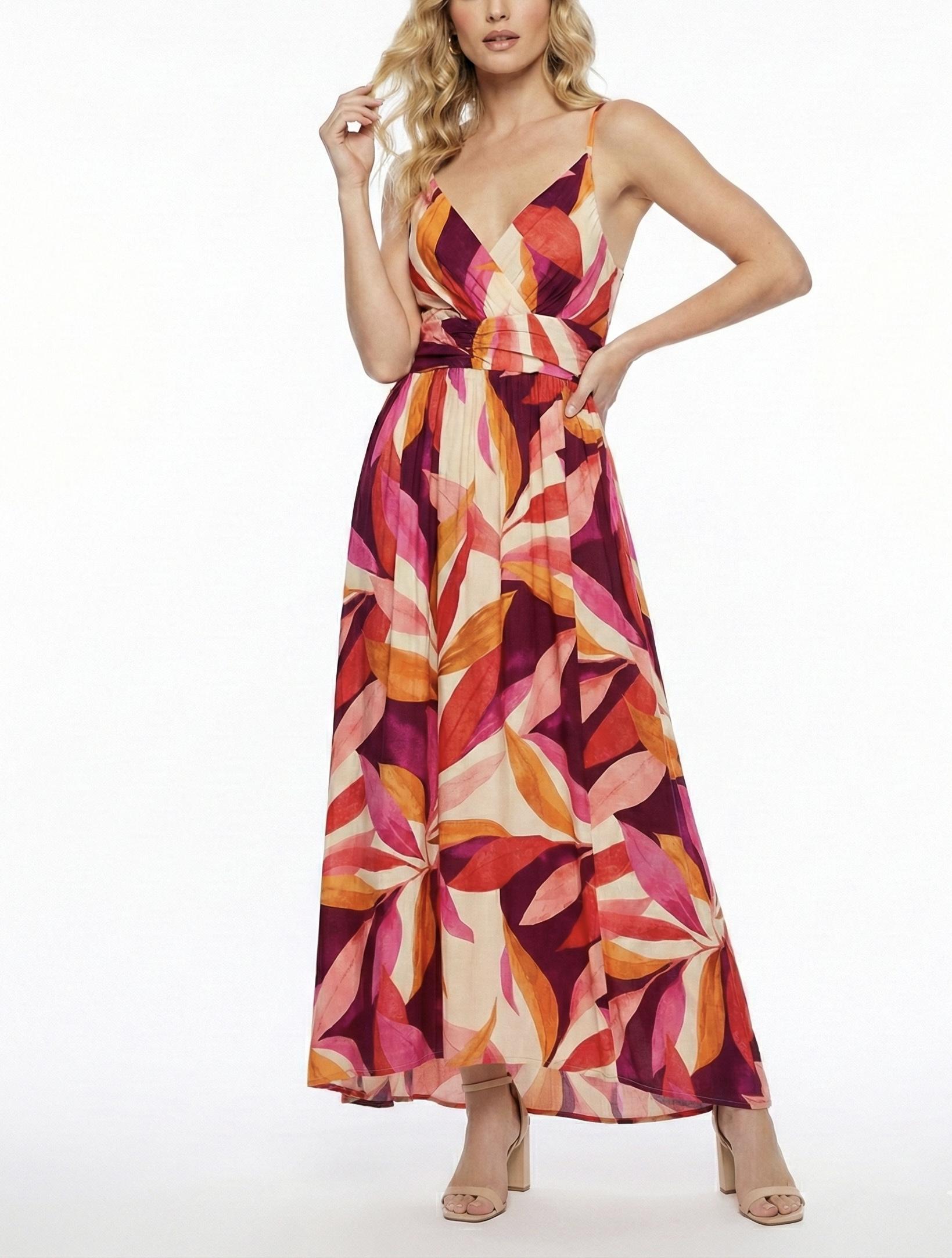 Robes longues Femme Rouge LILIEROSE 16770 #c Efashion Paris