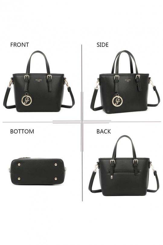 Handbags Bags Black GALLANTRY - CHIC AMINI M-9426 Efashion Paris