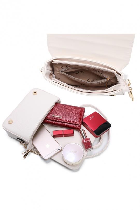 Shoulder bags Bags Beige GALLANTRY - CHIC AMINI C-7097 Efashion Paris