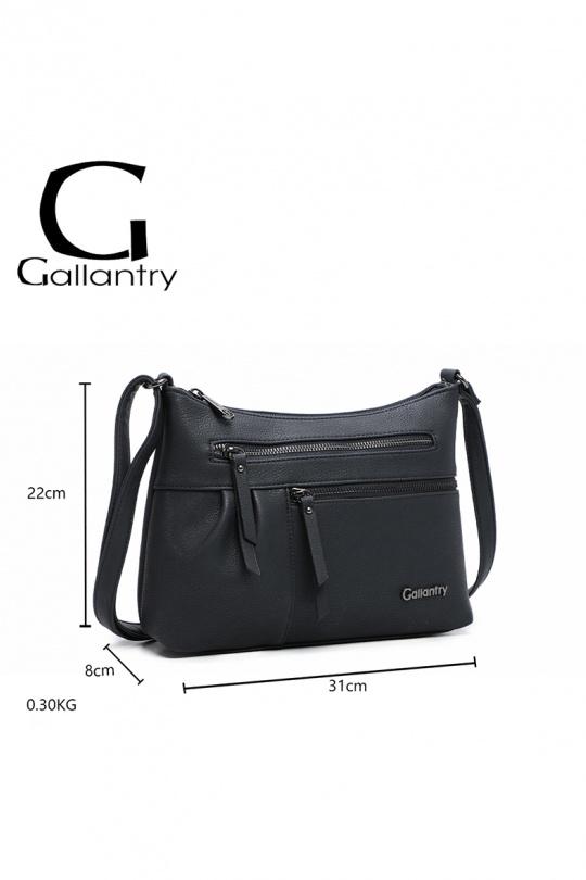 Sacs à bandoulière Maroquinerie Café GALLANTRY - CHIC AMINI Z-5103 Efashion Paris