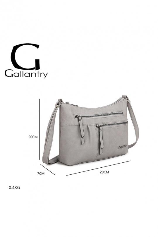 Sacs à bandoulière Maroquinerie Café GALLANTRY - CHIC AMINI Z-5103 Efashion Paris