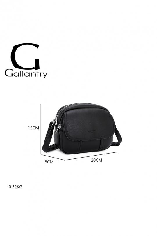 Sacs à bandoulière Maroquinerie Café GALLANTRY - CHIC AMINI KJ-62004 Efashion Paris