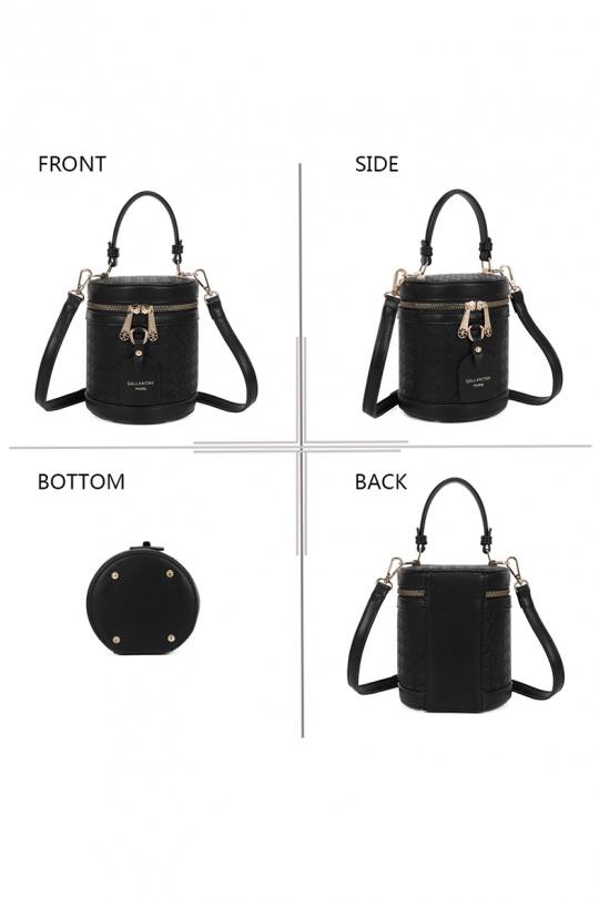 Handbags Bags White/black GALLANTRY - CHIC AMINI R-1958 Efashion Paris