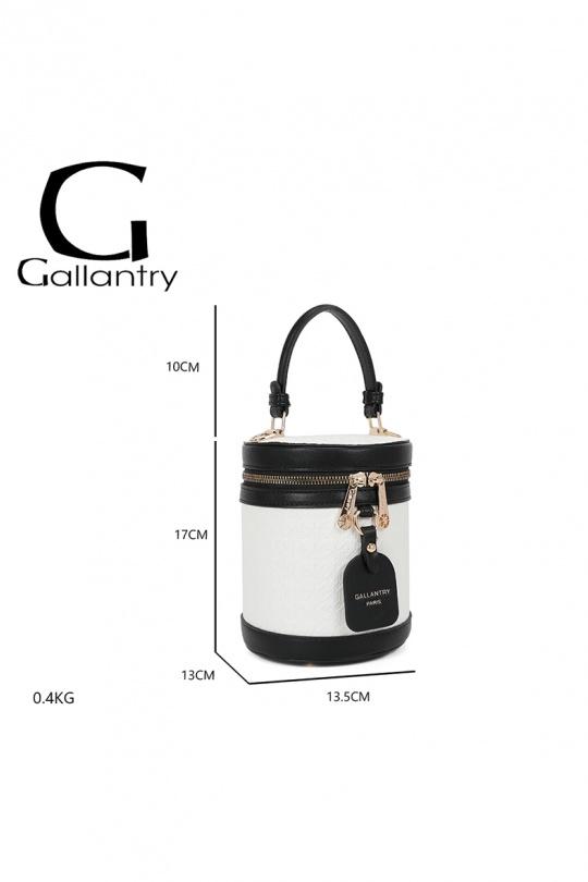 Handbags Bags White/black GALLANTRY - CHIC AMINI R-1958 Efashion Paris